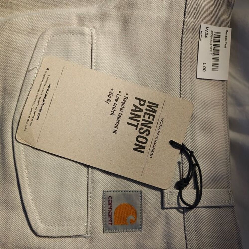 Carhartt WIP Menson Pants - Light Gray - Picture 3 of 4